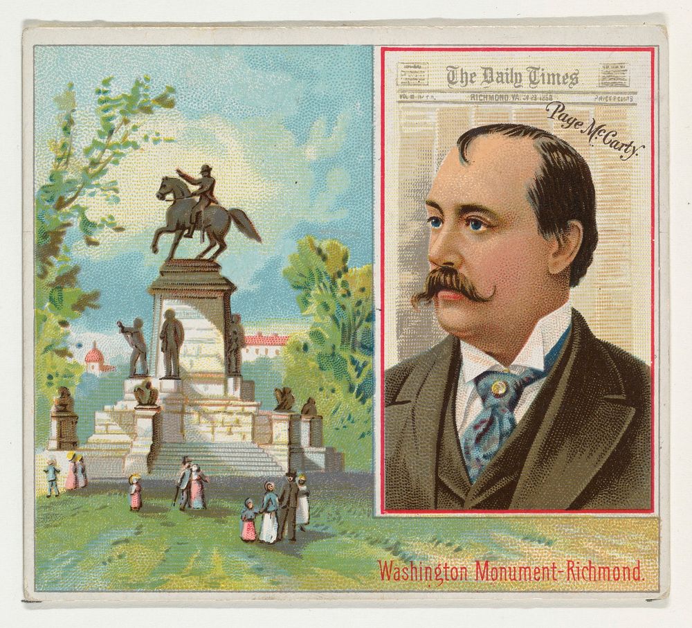 Page McCarty, The Richmond Daily Times, from the American Editors series (N35) for Allen & Ginter Cigarettes issued by Allen…