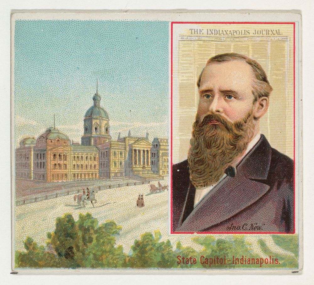 John C. New, The Indianapolis Journal, from the American Editors series (N35) for Allen & Ginter Cigarettes