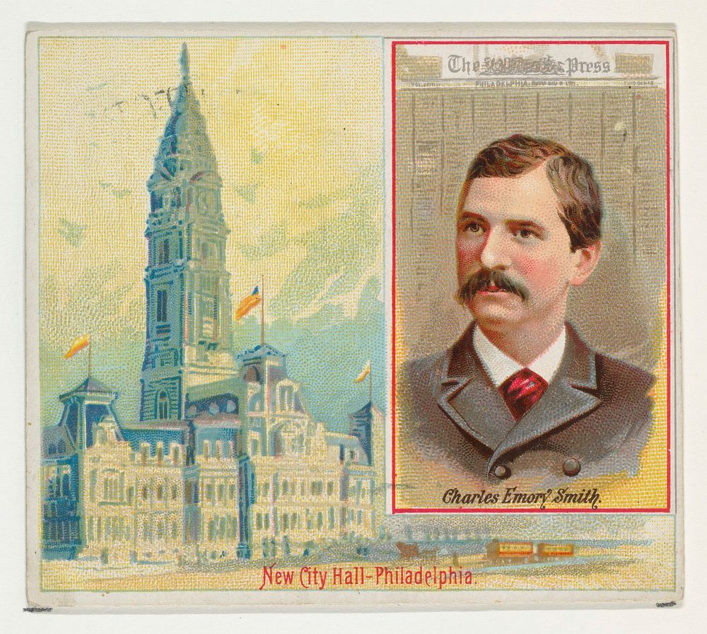 Charles Emory Smith, The Philadelphia Press, from the American Editors series (N35) for Allen & Ginter Cigarettes issued by…