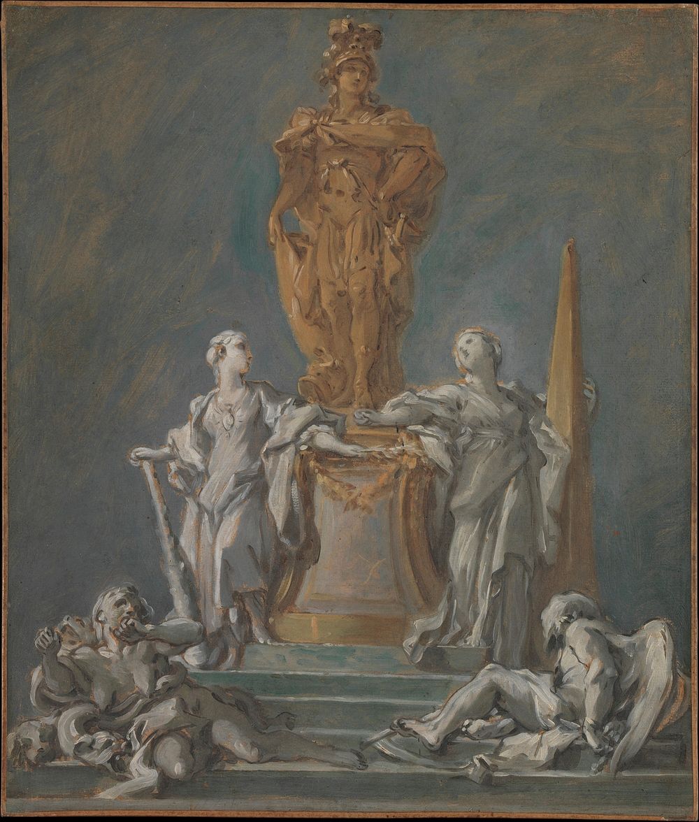 Study for a Monument to a Princely Figure by François Boucher
