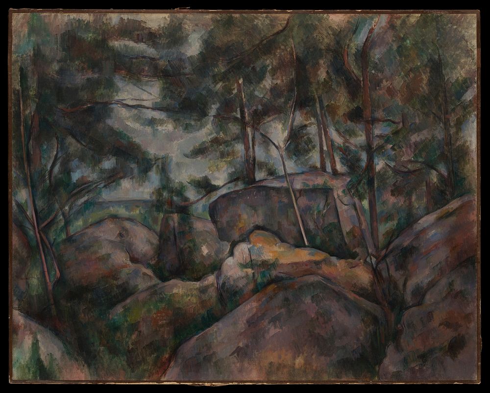Rocks at Fontainebleau by Paul Cézanne