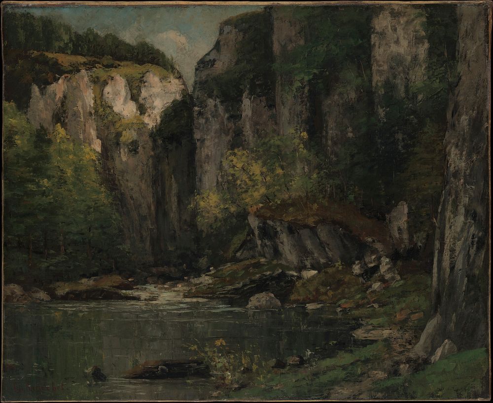 River and Rocks by Gustave Courbe 
