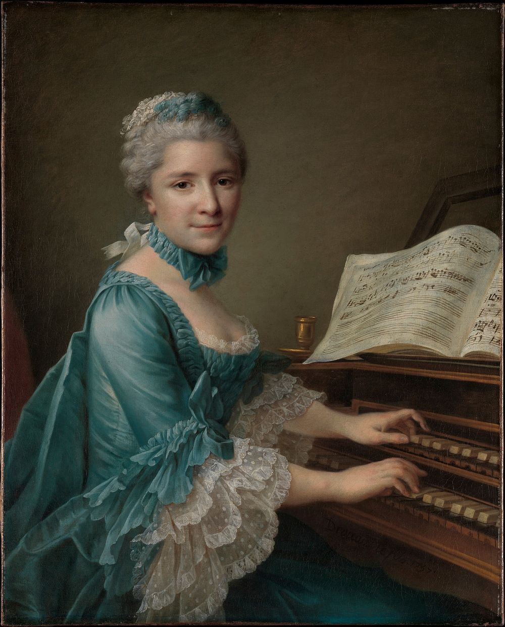 Portrait of a Woman, Said to be Madame Charles Simon Favart (Marie Justine Beno&icirc;te Duronceray, 1727&ndash;1772) by…