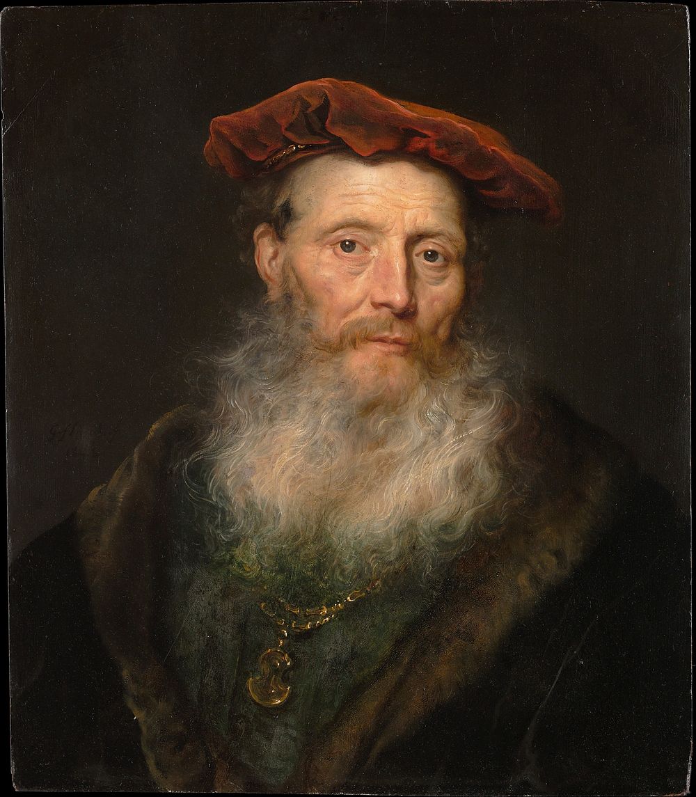 Bearded Man with a Velvet Cap by Govert Flinck (Dutch, Cleve 1615&ndash;1660 Amsterdam)