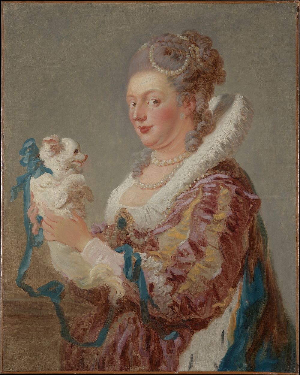 A Woman with a Dog by Jean-Honoré Fragonard