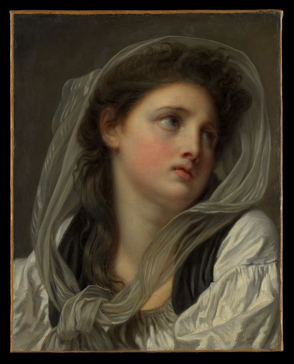 Head of a Young Woman by Jean-Baptiste Greuze
