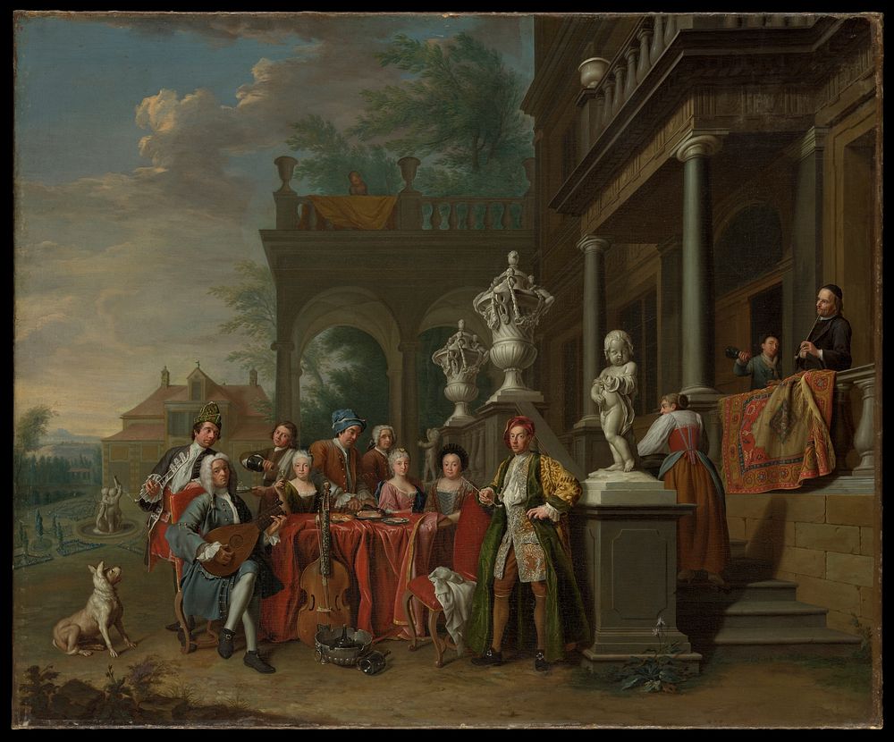 A Musical Gathering at the Court of the Elector Karl Albrecht of Bavaria by Peter Jacob Horemans