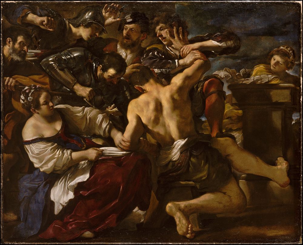 Samson Captured by the Philistines by Guercino (Giovanni Francesco Barbieri)