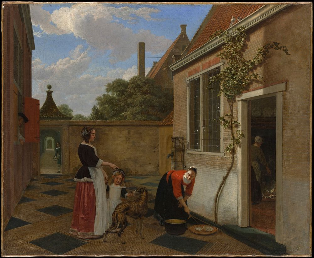 Scene in a Courtyard by Ludolf de Jongh