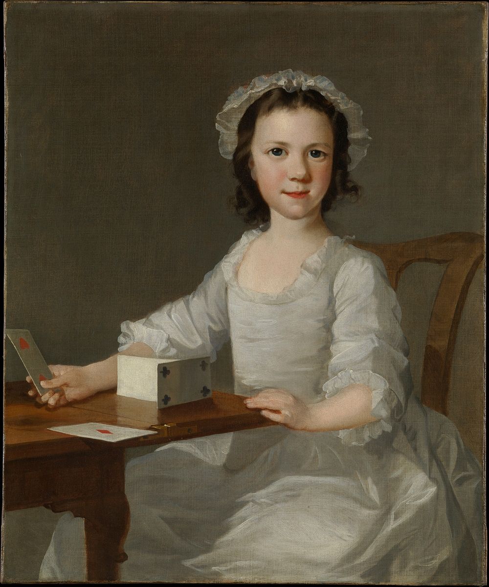 Girl Building a House of Cards, attributed to Thomas Frye
