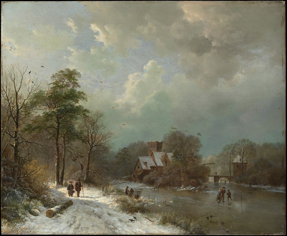 Winter Landscape, Holland by Barend Cornelis Koekkoek