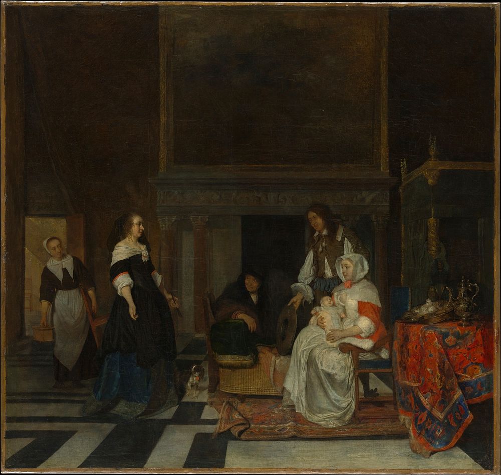 The Visit to the Nursery by Gabriël Metsu