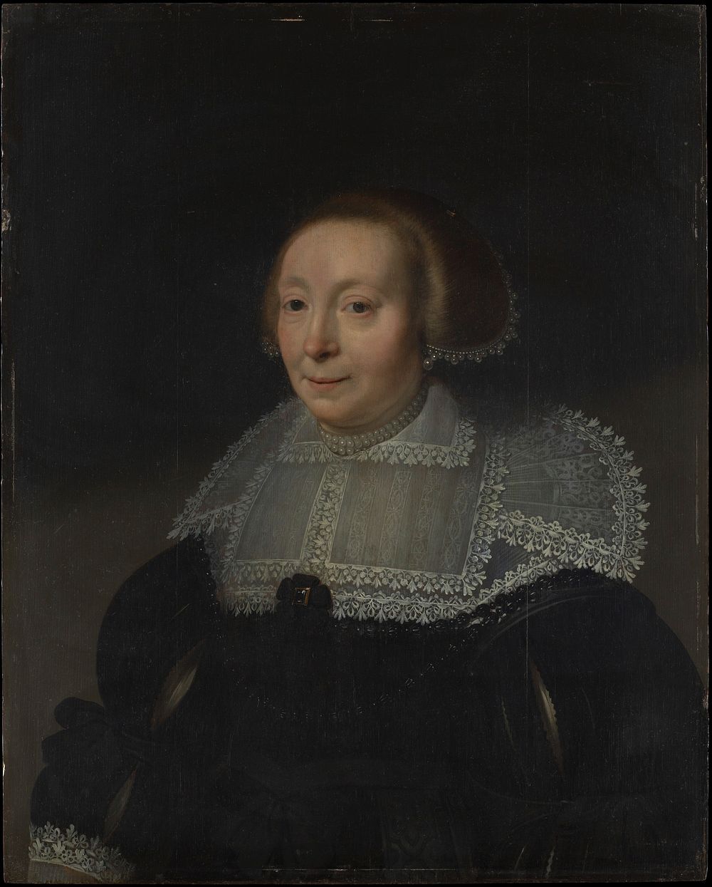 Portrait of a Woman with a Lace Collar by Michiel Jansz. van Mierevelt
