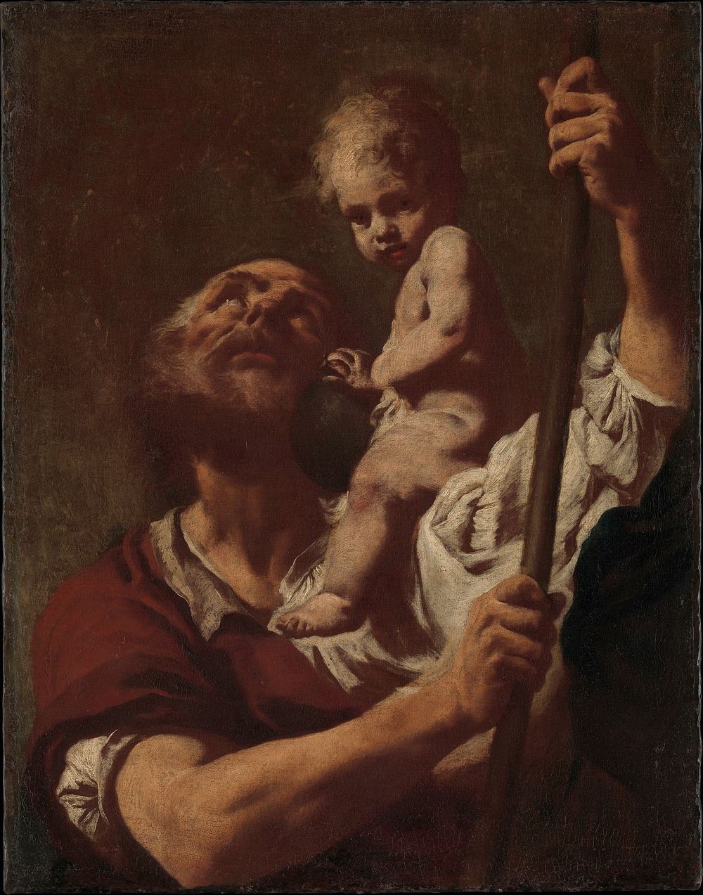Saint Christopher Carrying the Infant Christ by Giovanni Battista Piazzetta