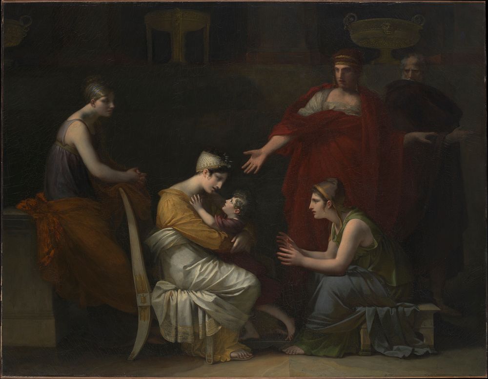 Andromache and Astyanax by Pierre Paul Prud'hon and completed by Charles Pomp&eacute;e Le Boulanger de Boisfr&eacute;mont
