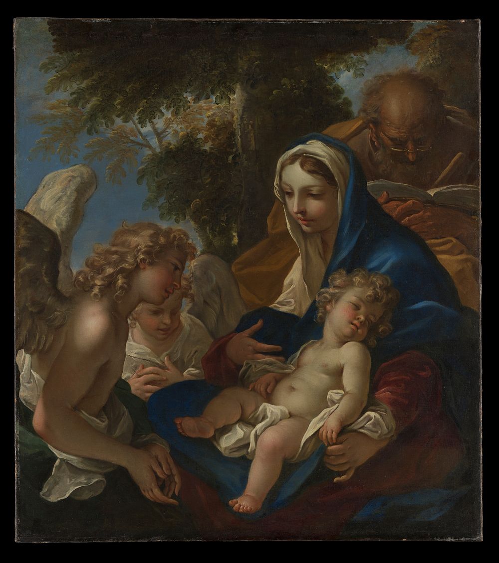 The Holy Family with Angels by Sebastiano Ricci