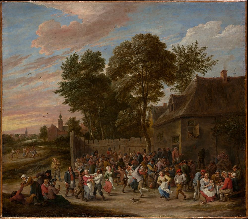 Peasants Dancing and Feasting by David Teniers the Younger