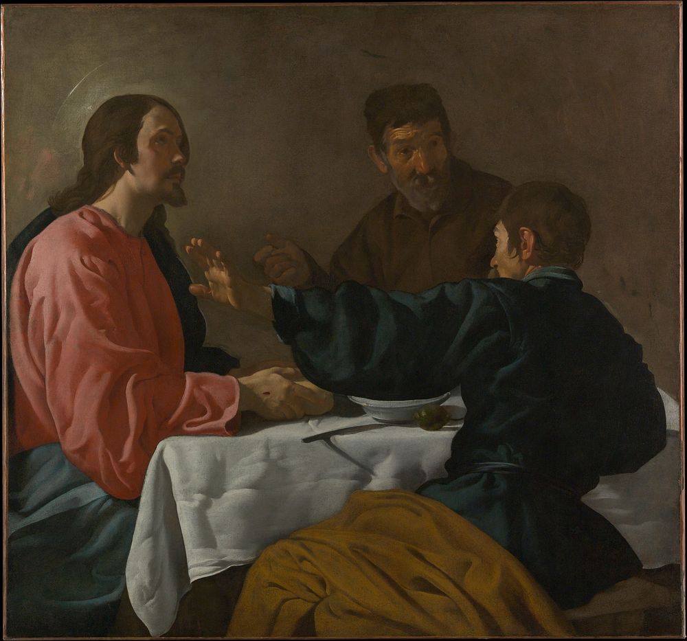 The Supper at Emmaus by Vel&aacute;zquez (Diego Rodr&iacute;guez de Silva y Vel&aacute;zquez)
