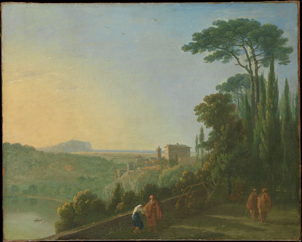 Lake Nemi and Genzano from the Terrace of the Capuchin Monastery by Richard Wilson