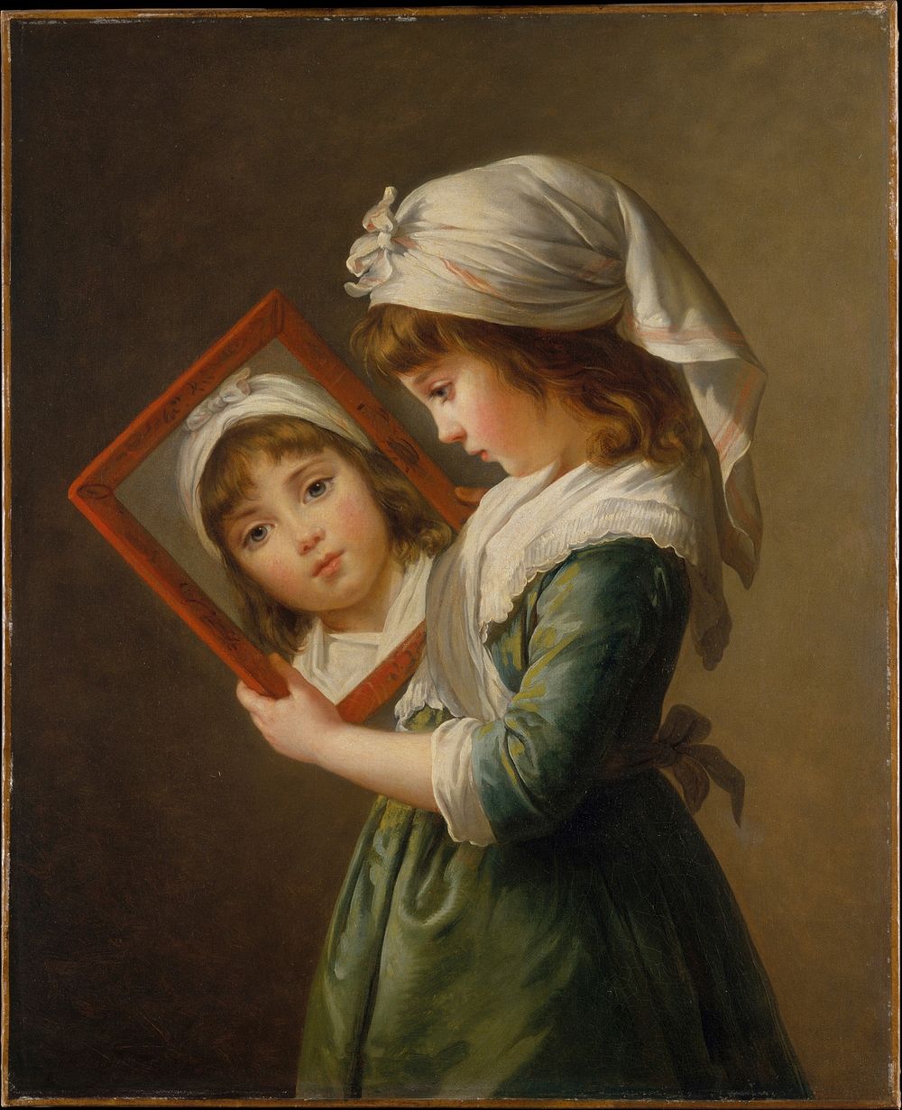 Julie Le Brun (1780&ndash;1819) Looking in a Mirror by Elisabeth Louise Vig&eacute;e Le Brun