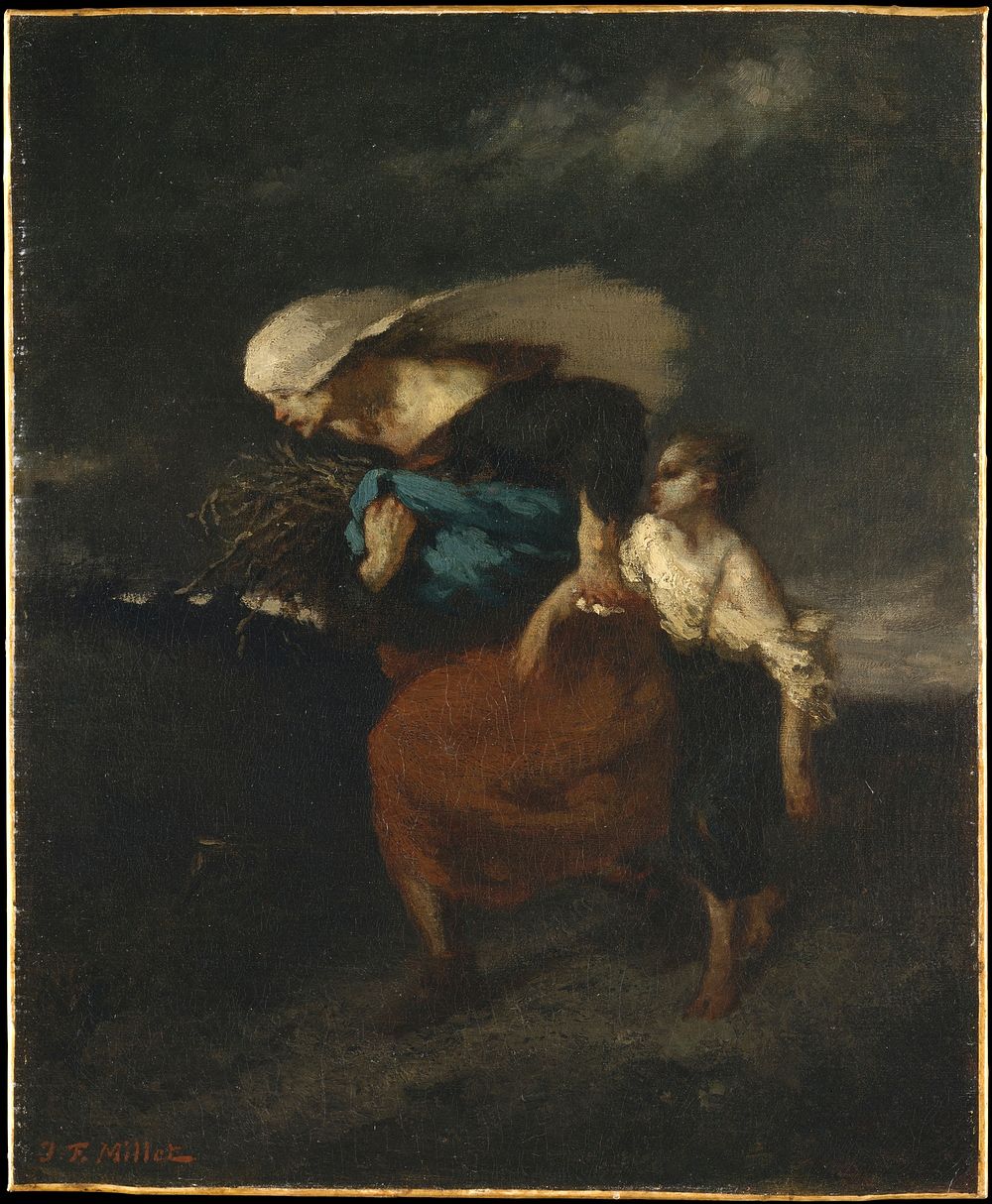 Retreat from the Storm by Jean-François Millet