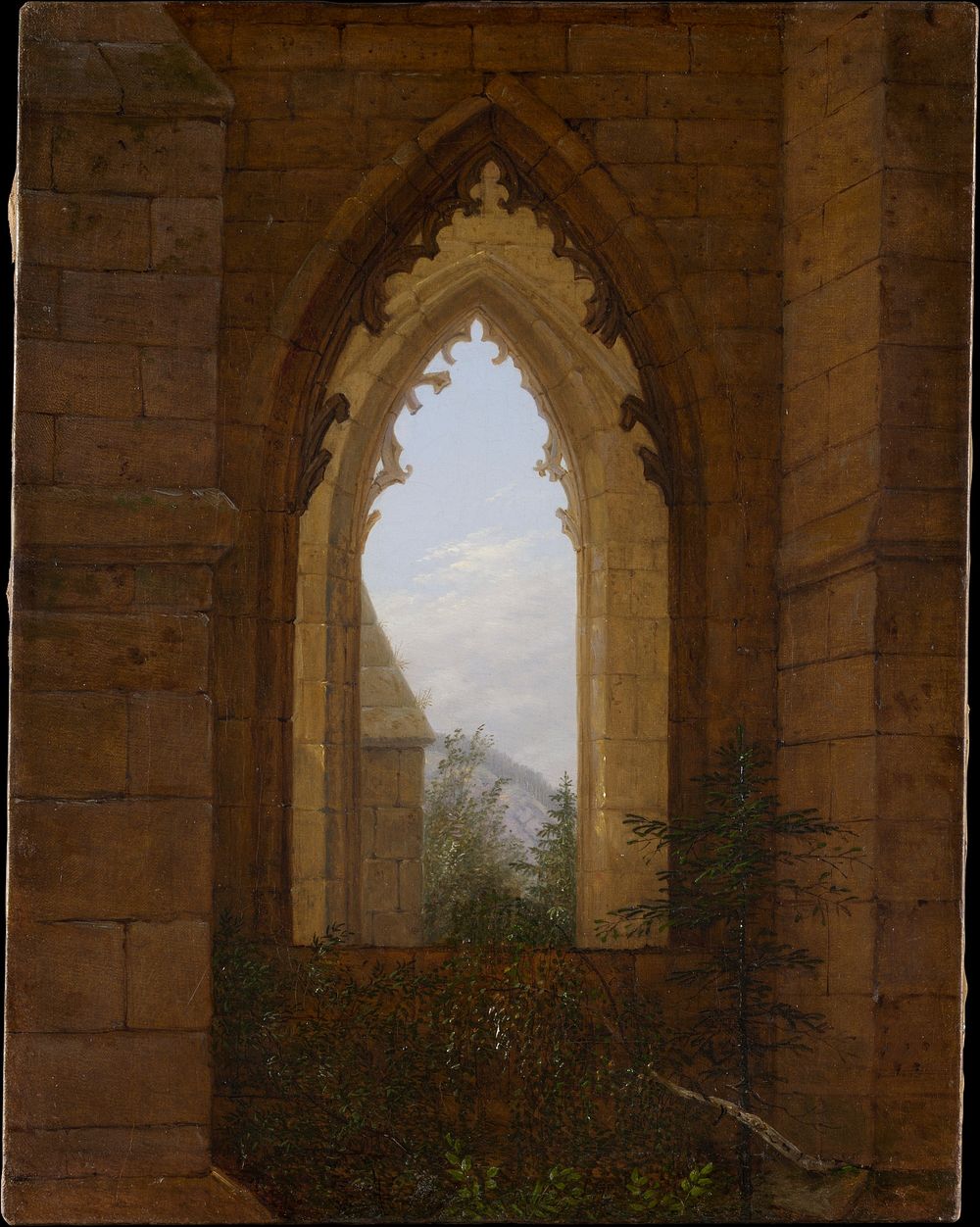 Gothic Windows in the Ruins of the Monastery at Oybin by Carl Gustav Carus