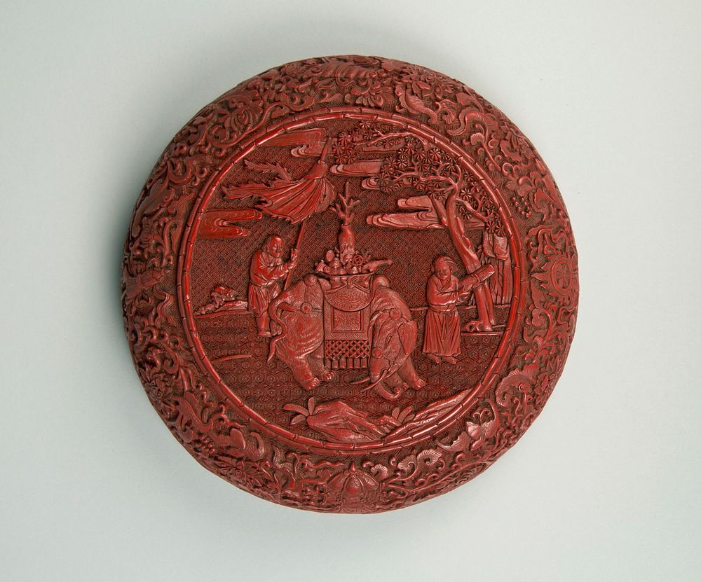 One of a pair of boxes with elephants, China