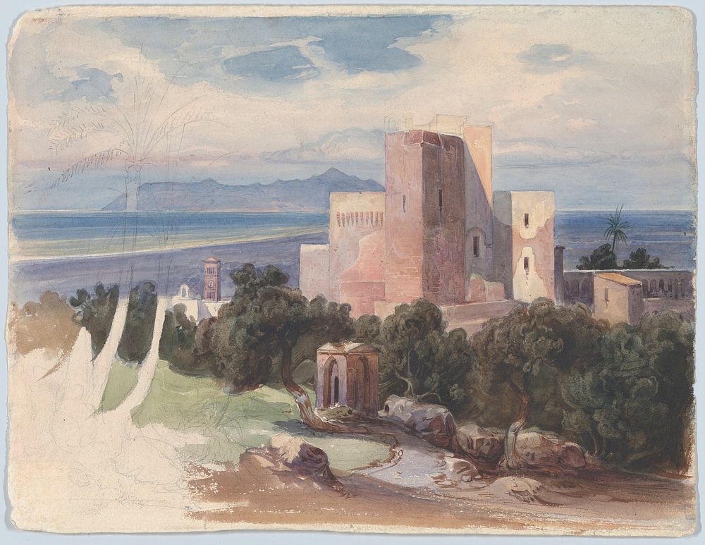 View on Terracina with Mount Circeo (recto); View of the Roman Campagna with an Aquaduct (verso) 