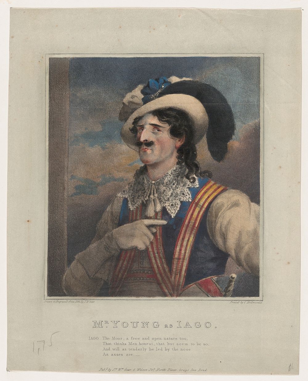 Mr. Young as Iago by John William Gear