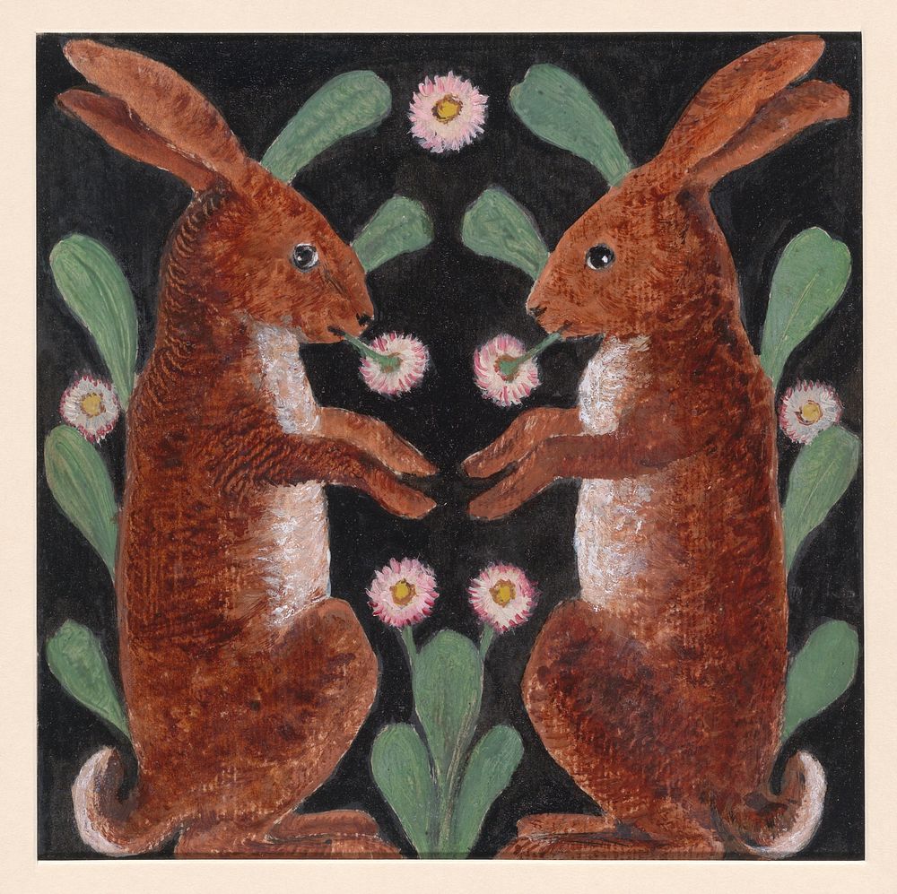 Two Hares by William Bell Scott