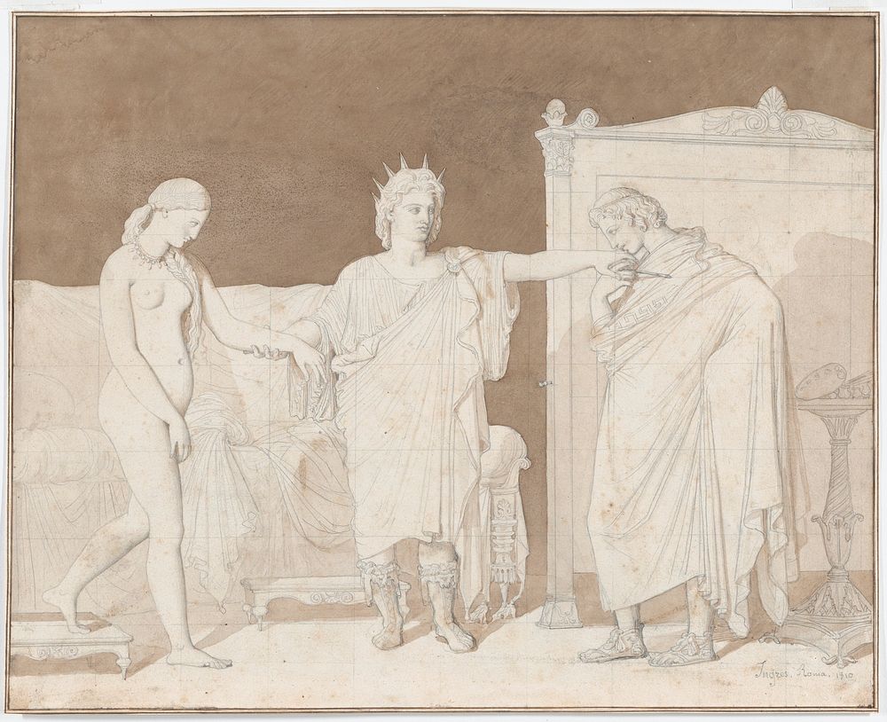 Alexander the Great presenting Campaspe to Apelles by Jean Auguste Dominique Ingres (French, Montauban 1780&ndash;1867 Paris)