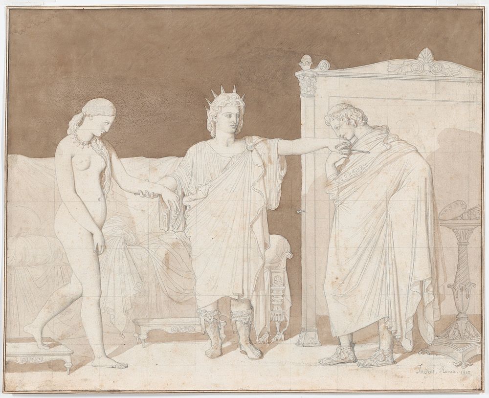 Alexander the Great presenting Campaspe to Apelles by Jean Auguste Dominique Ingres (French, Montauban 1780–1867 Paris)