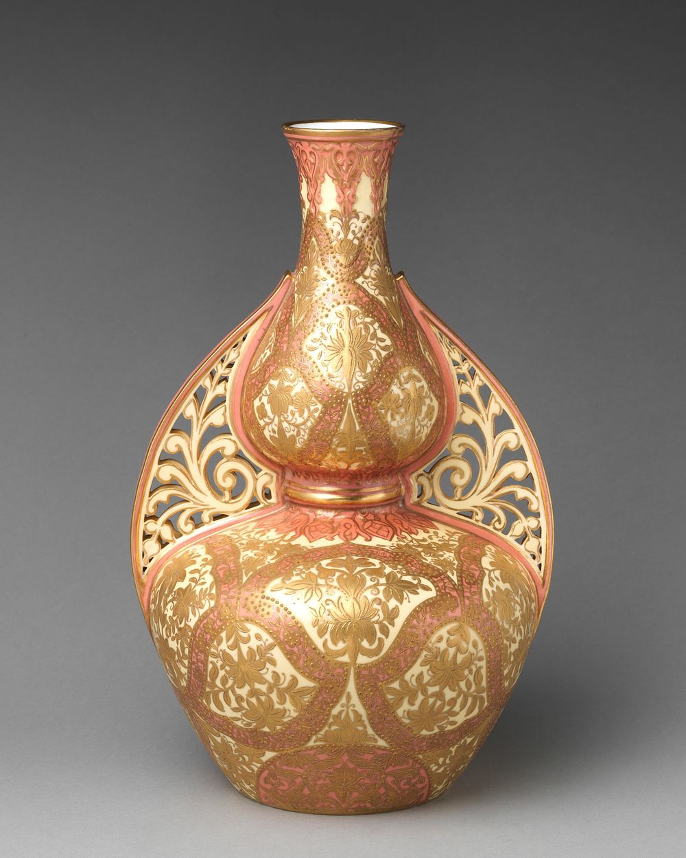 Islamic-style jar with pierced handles