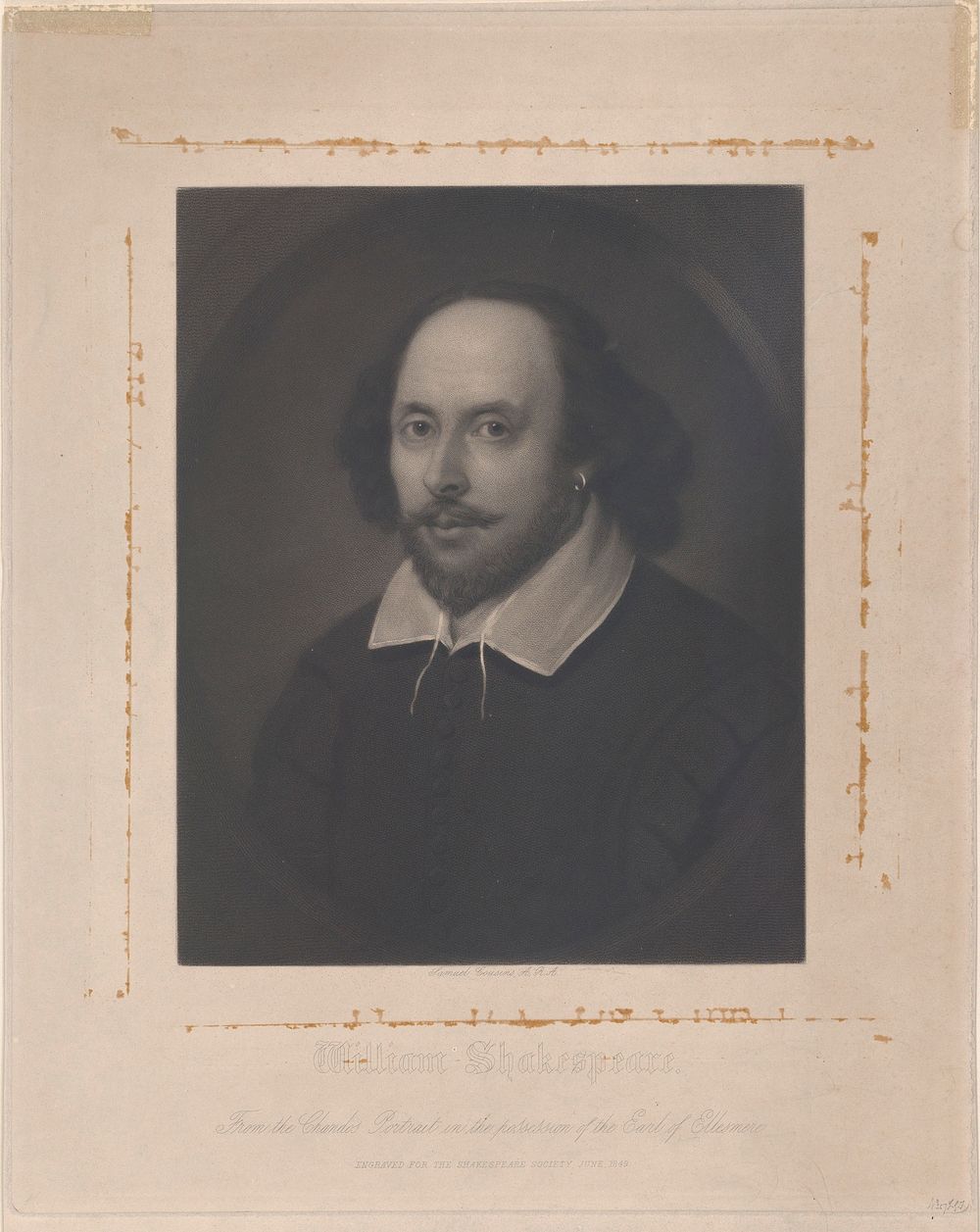 William Shakespeare by Samuel Cousins (Engraver)