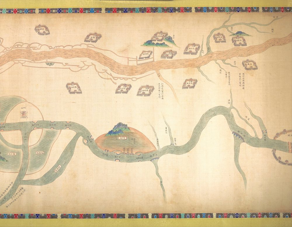 Map of the Grand Canal from Beijing to the Yangzi River