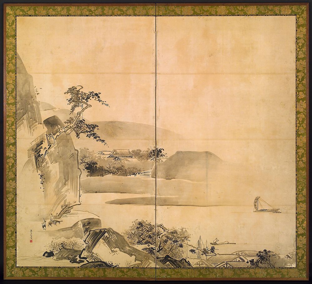 Landscape by Watanabe Shikō