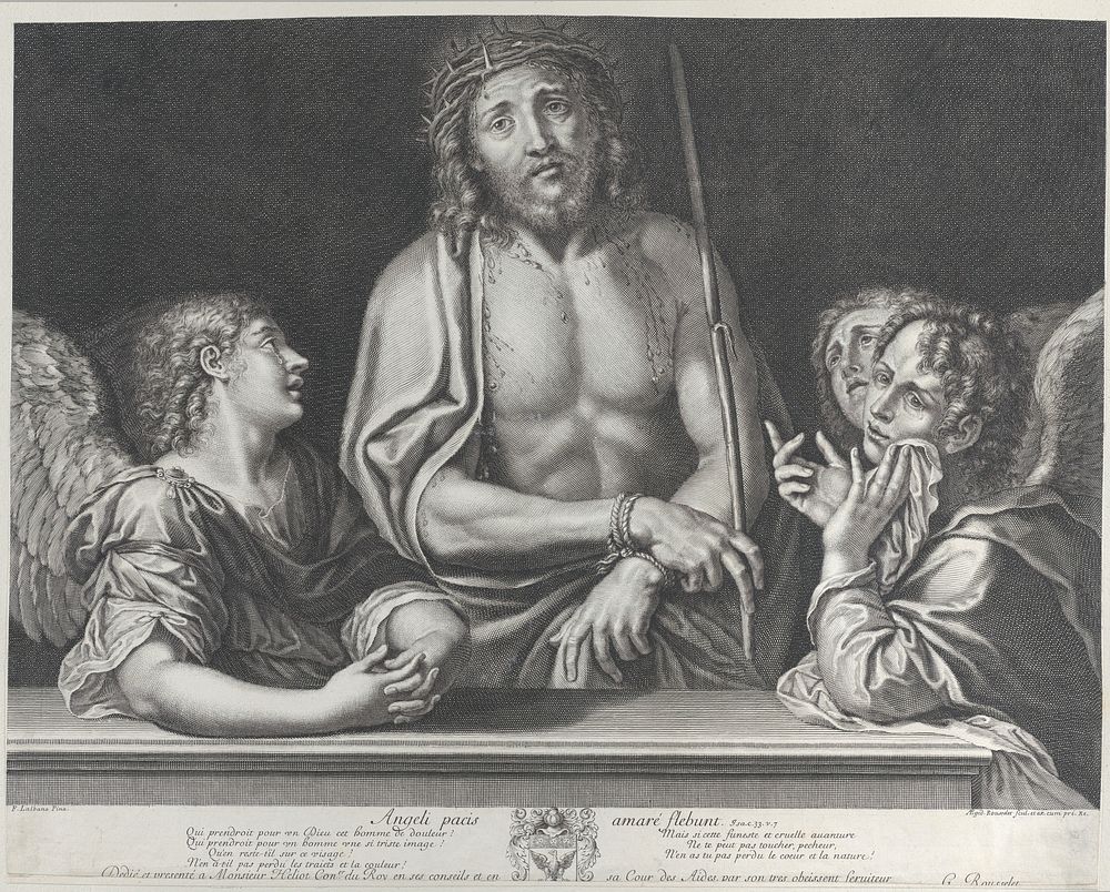 Ecce Homo with three angels