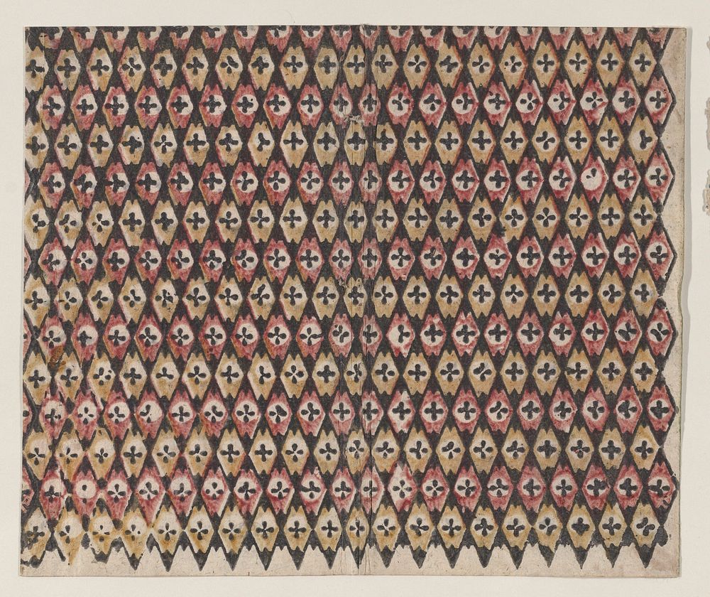 Sheet with overall diamond pattern