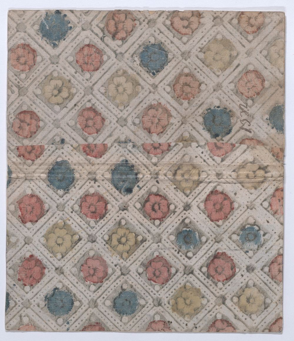 Book cover with overall pattern of rosettes