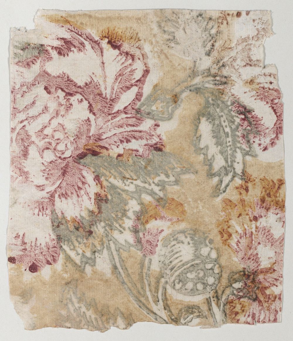 Sheet with floral pattern