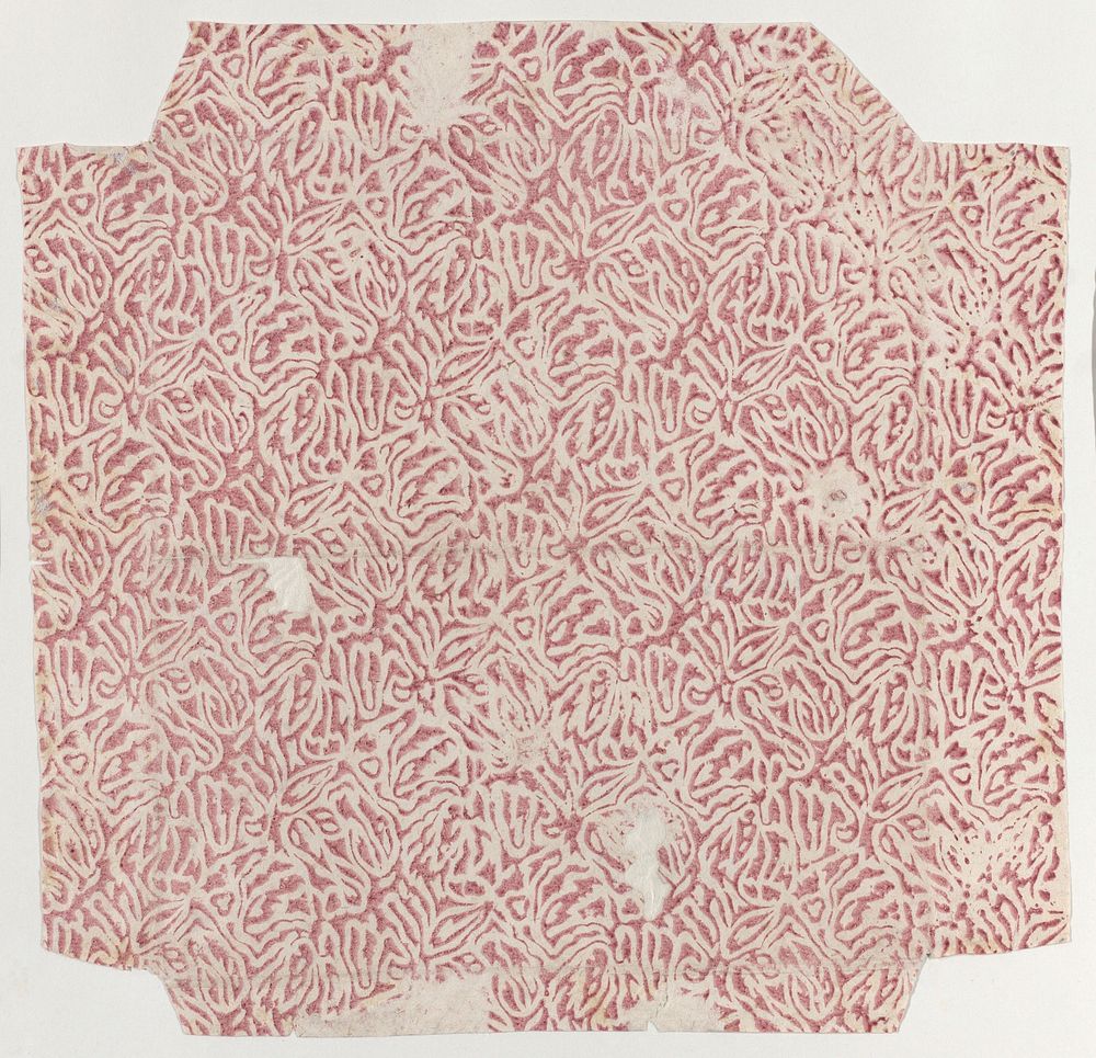 Sheet with red abstract pattern