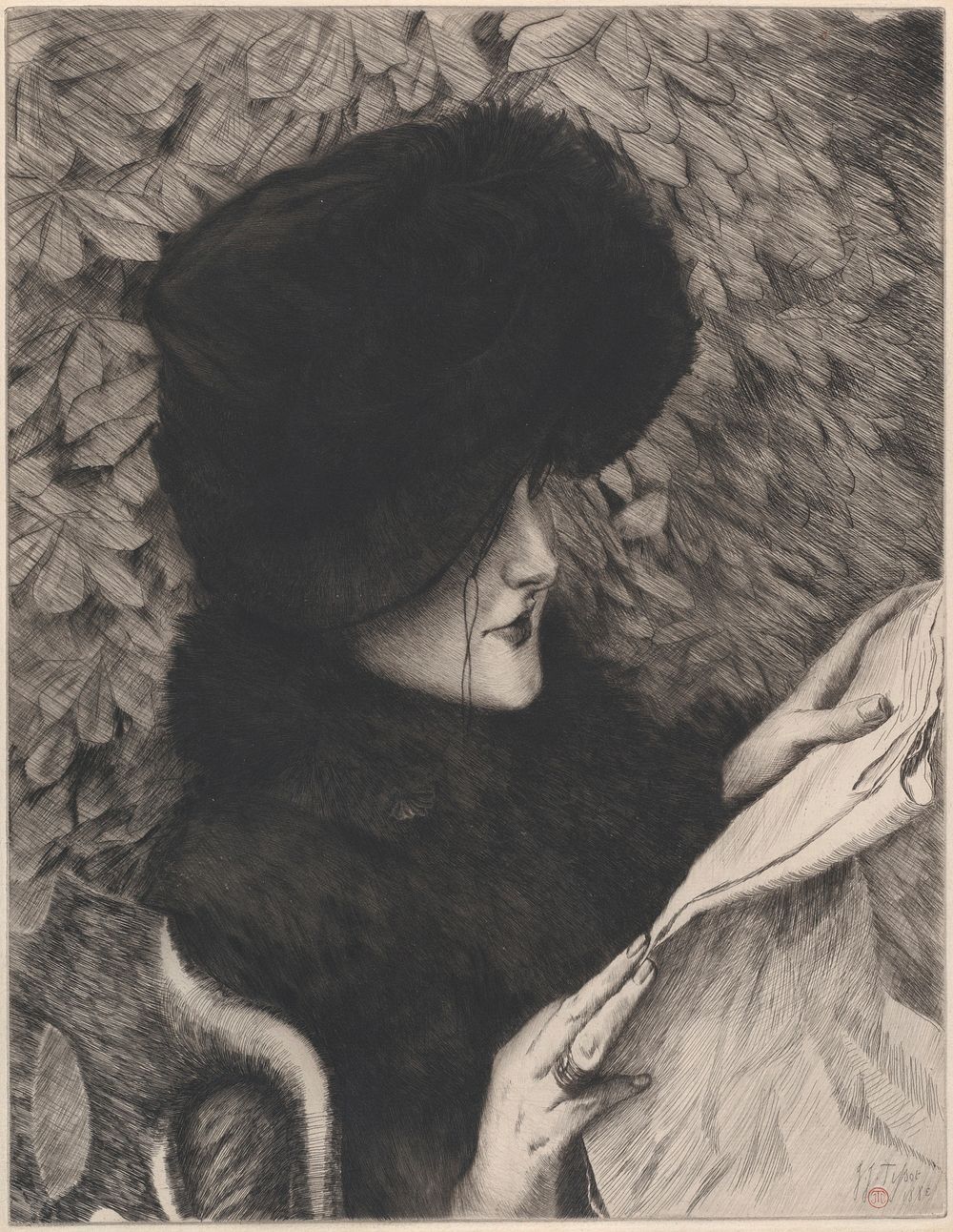 The Newspaper  by James Tissot