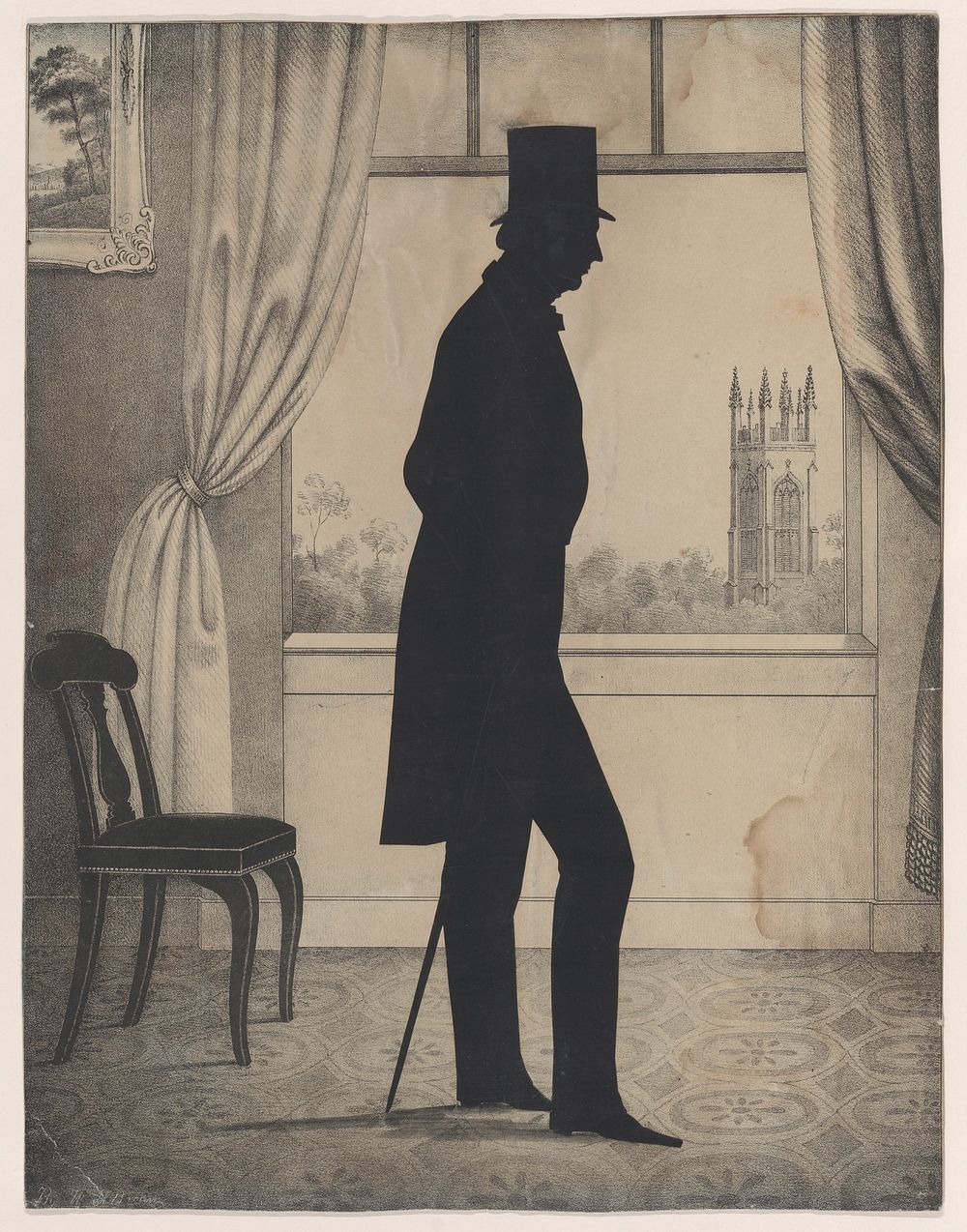 Silhouette of Nathaniel Babson of Gloucester, Massachusetts