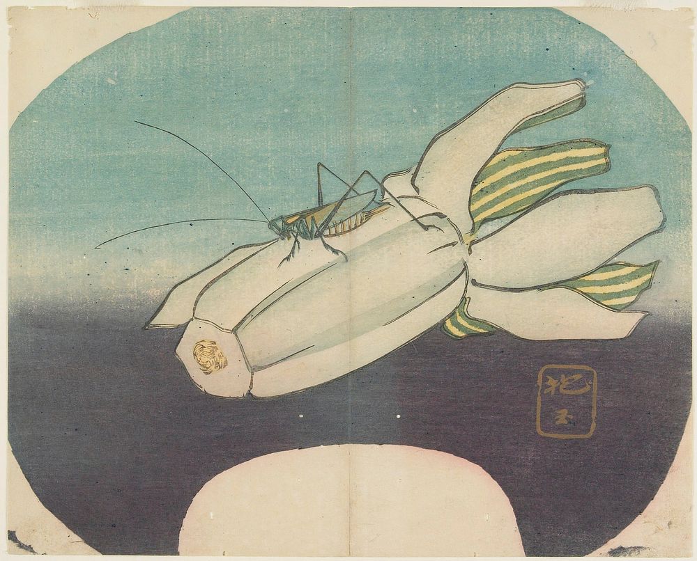 Cricket on a Squash (1830s) print in high resolution by Yamada Hogyoku. Original from The Minneapolis Institute of Art.…