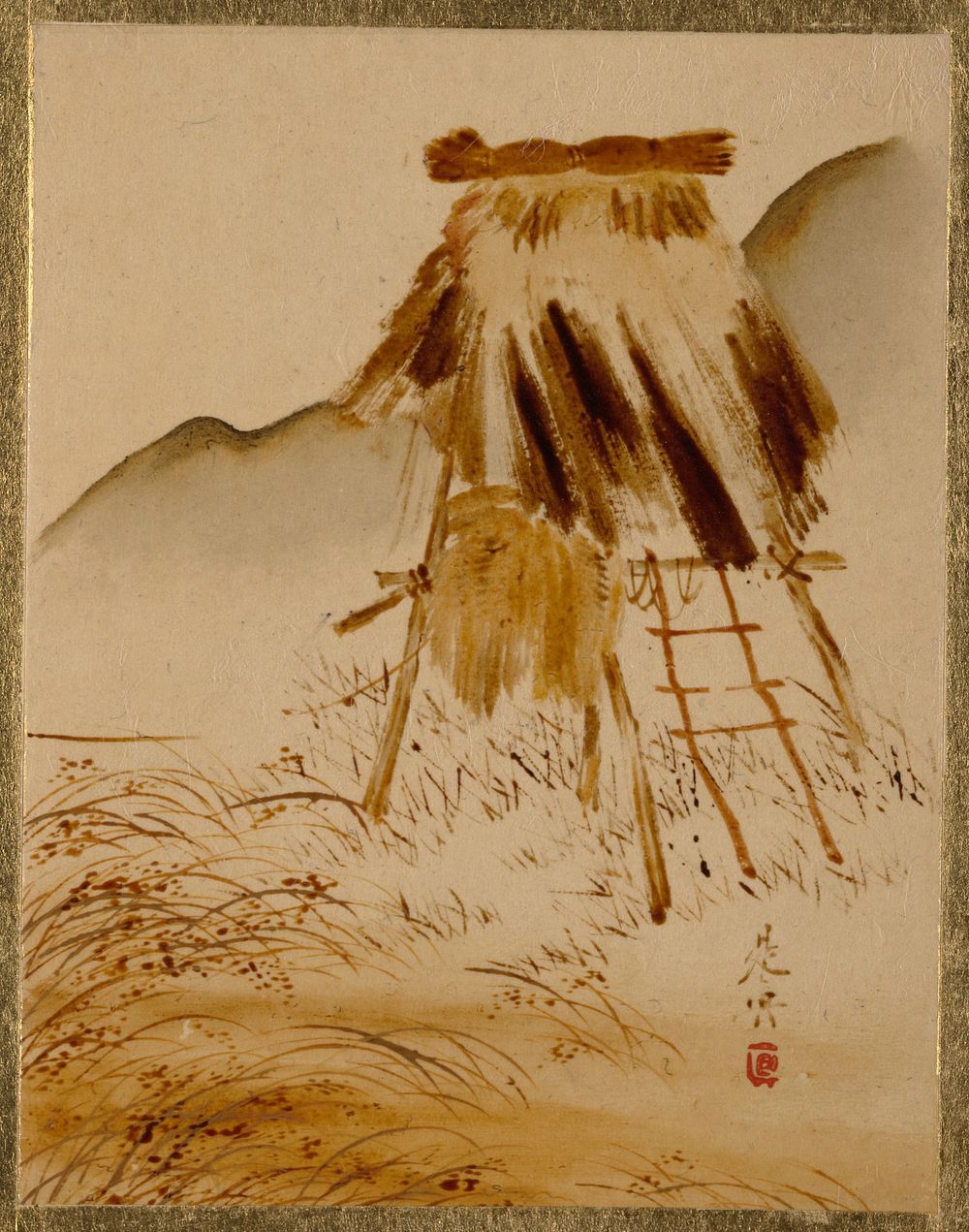 Rice-Drying Frame. Original public domain image from the MET museum.