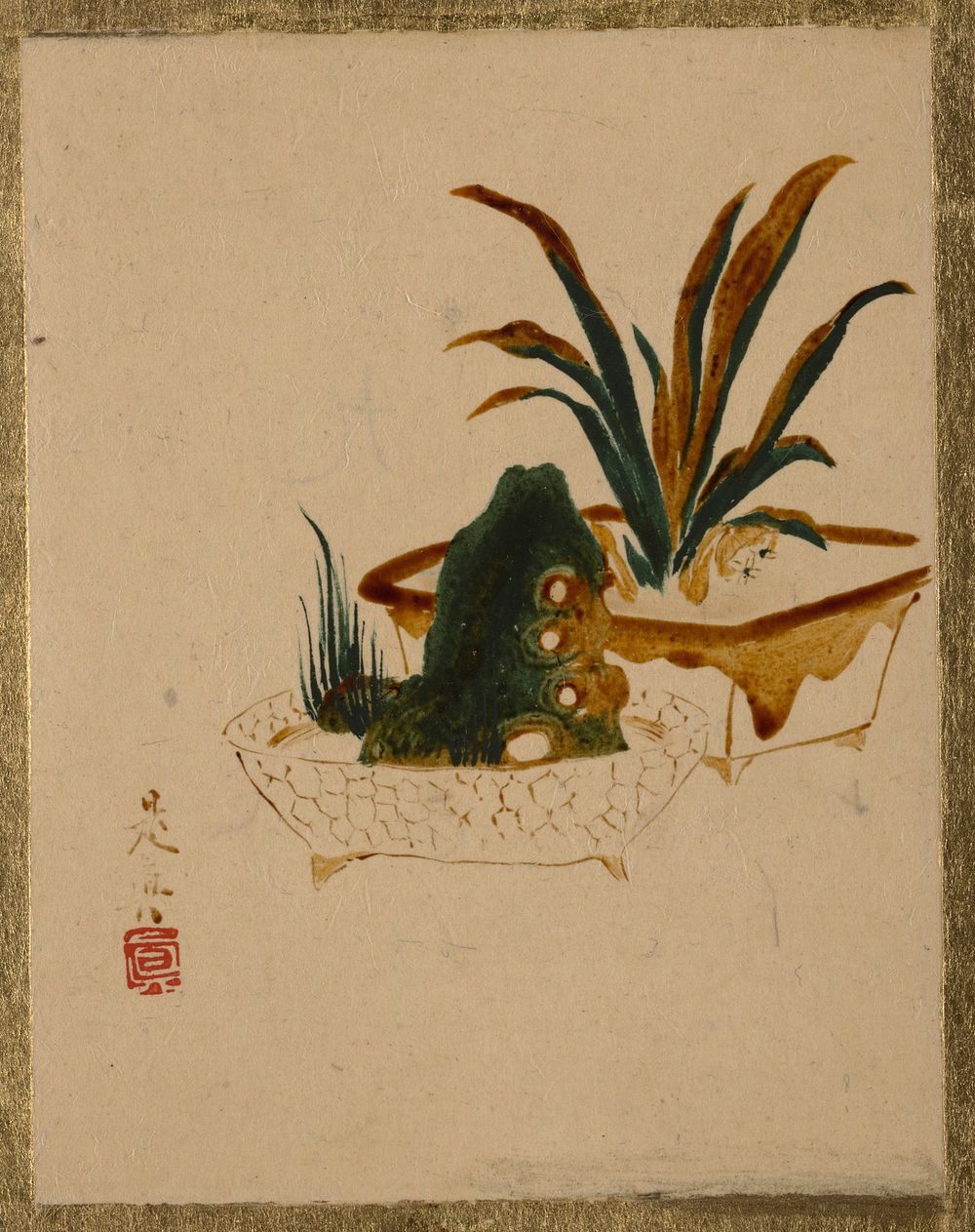 Flowers in Jardenierres. Original public domain image from the MET museum.