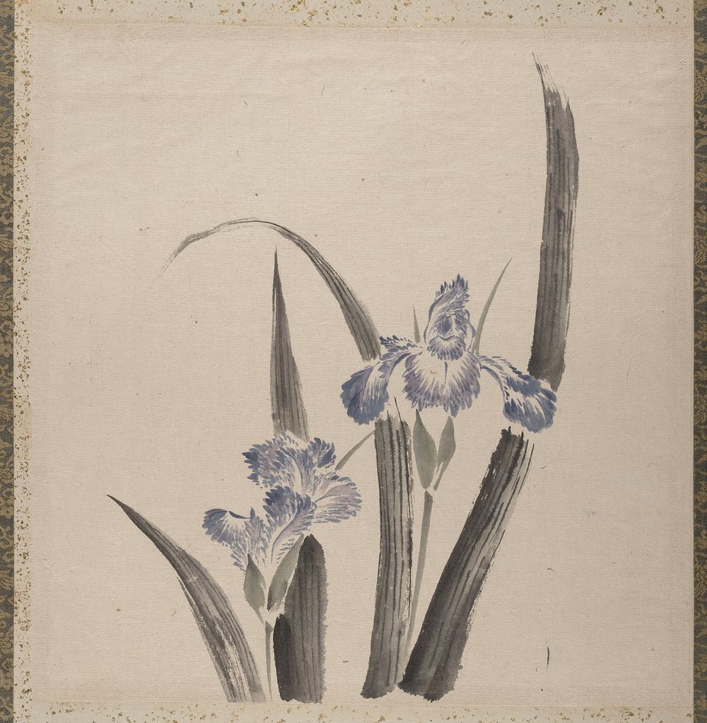 Katsushika Hokusai&rsquo;s orchid flower, Album of Sketches (1760&ndash;1849) painting. Original public domain image from…