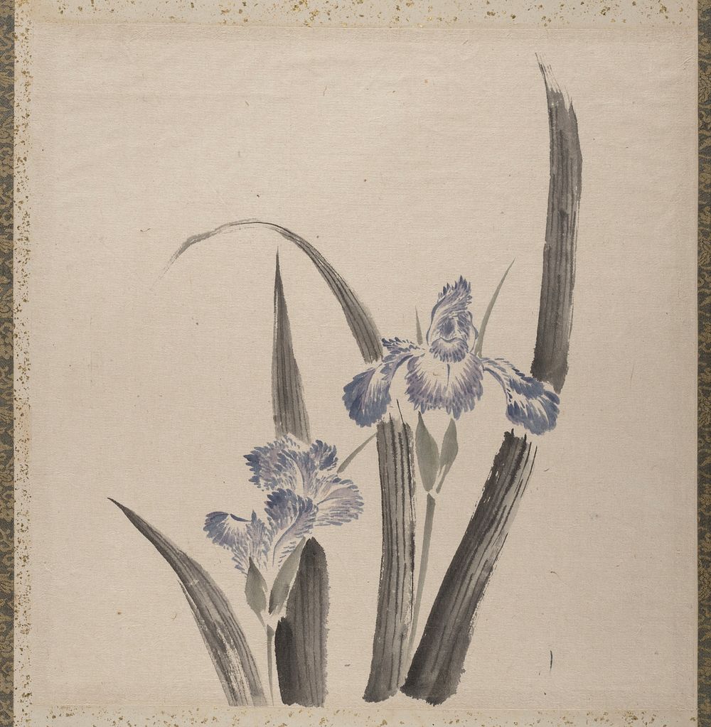 Katsushika Hokusai’s orchid flower, Album of Sketches (1760–1849) painting. Original public domain image from the MET museum.