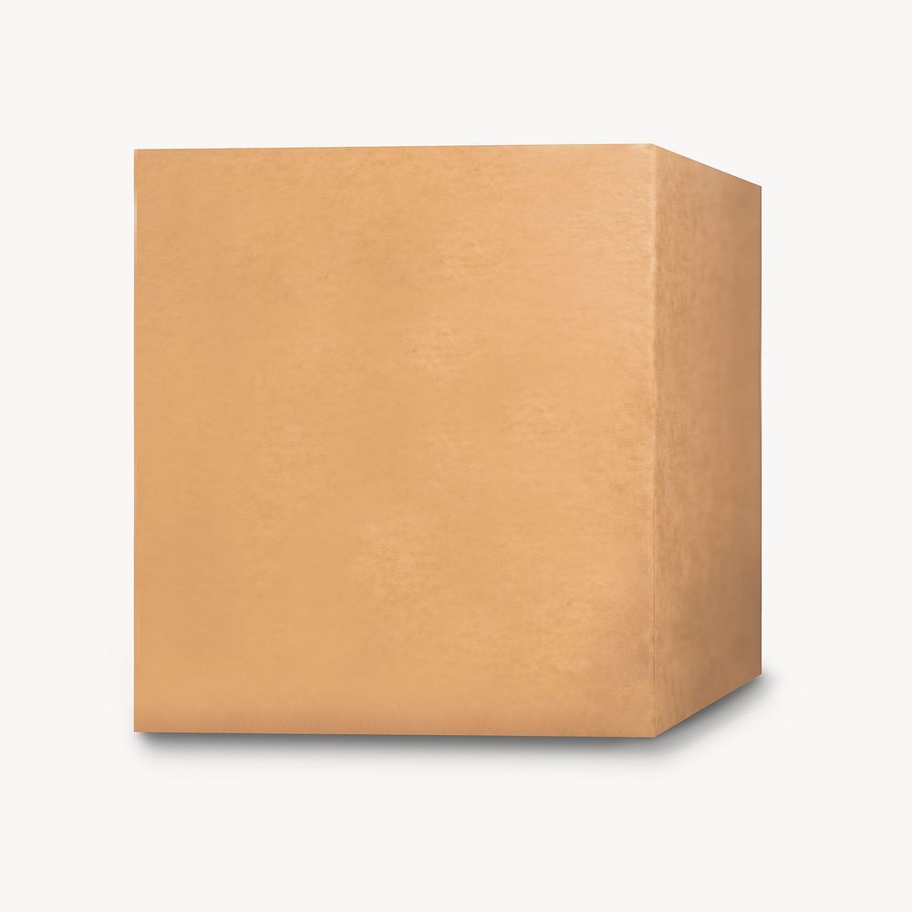 Cardboard box, isolated object image