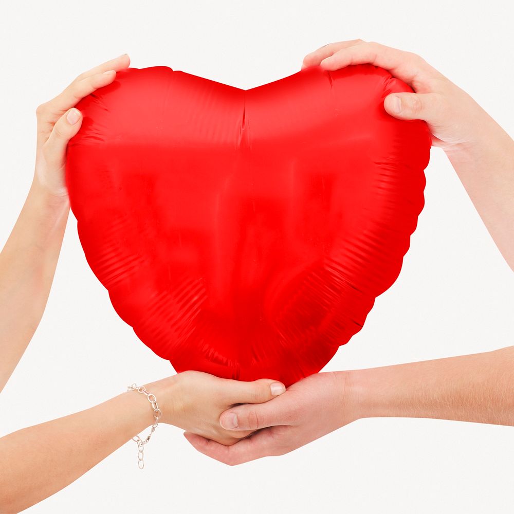 Heart balloon, isolated object image